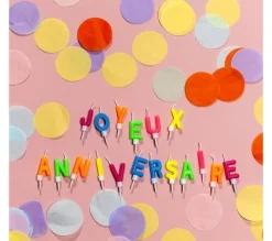 * Anniversaire Et Autres Fêtes^Bougie 18 Lettres "Anniversaire" 4Cm Multicolore