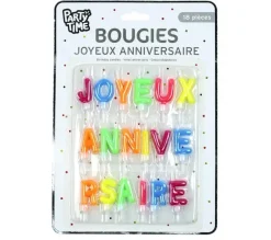 * Anniversaire Et Autres Fêtes^Bougie 18 Lettres 