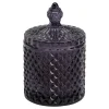 Clearance * Bougie Ambre H. 14 Cm Uda Violet