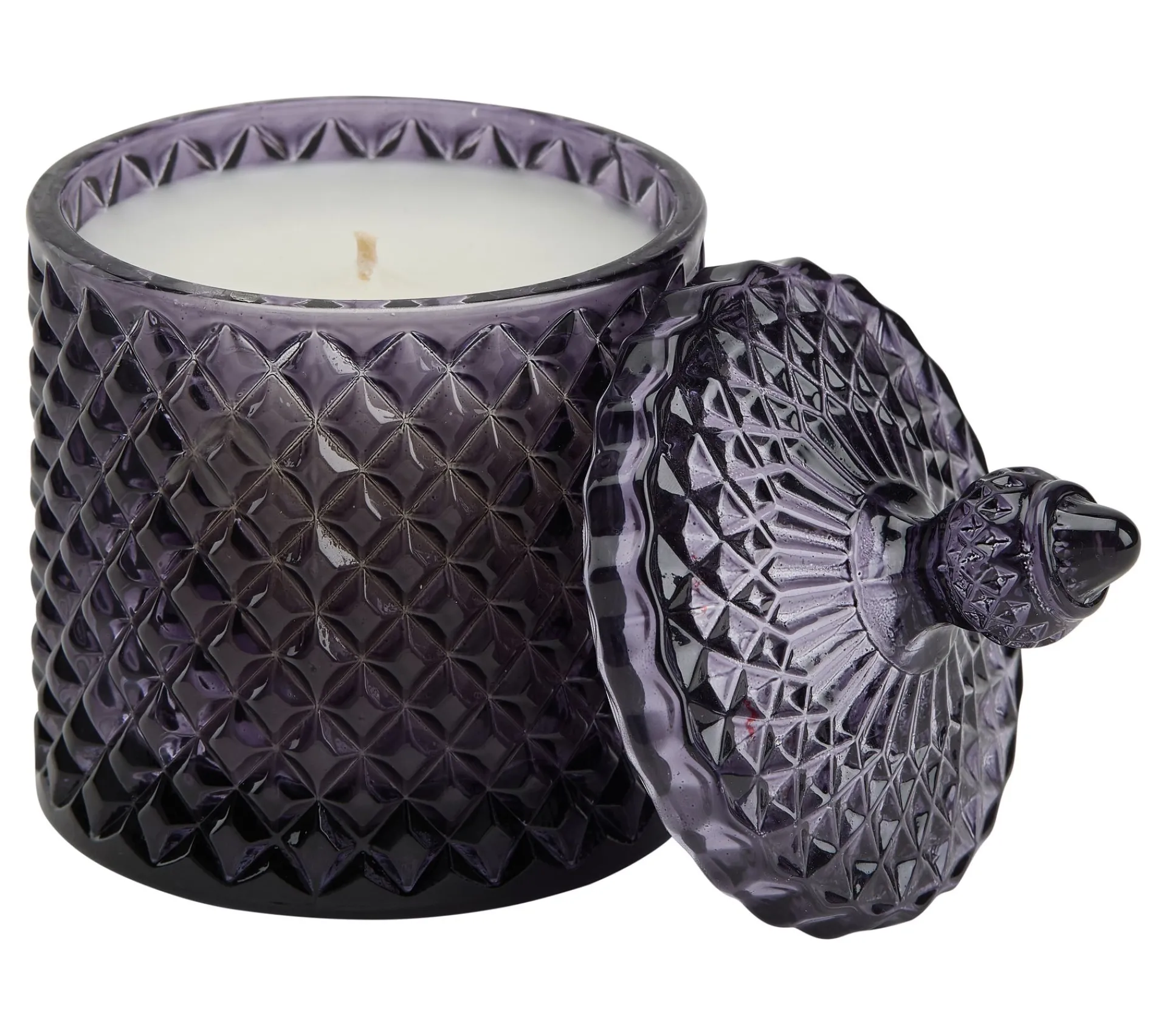 Clearance * Bougie Ambre H. 14 Cm Uda Violet