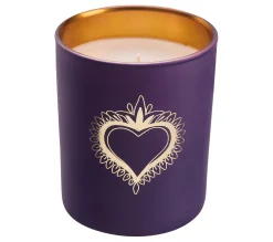 Hot * Bougie Coeur H. 8 Cm Ulla Violet