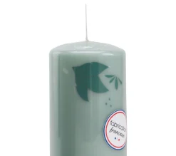 Discount * Bougie Cylindrique H. 14.5 Cm Teneba Verte Claire