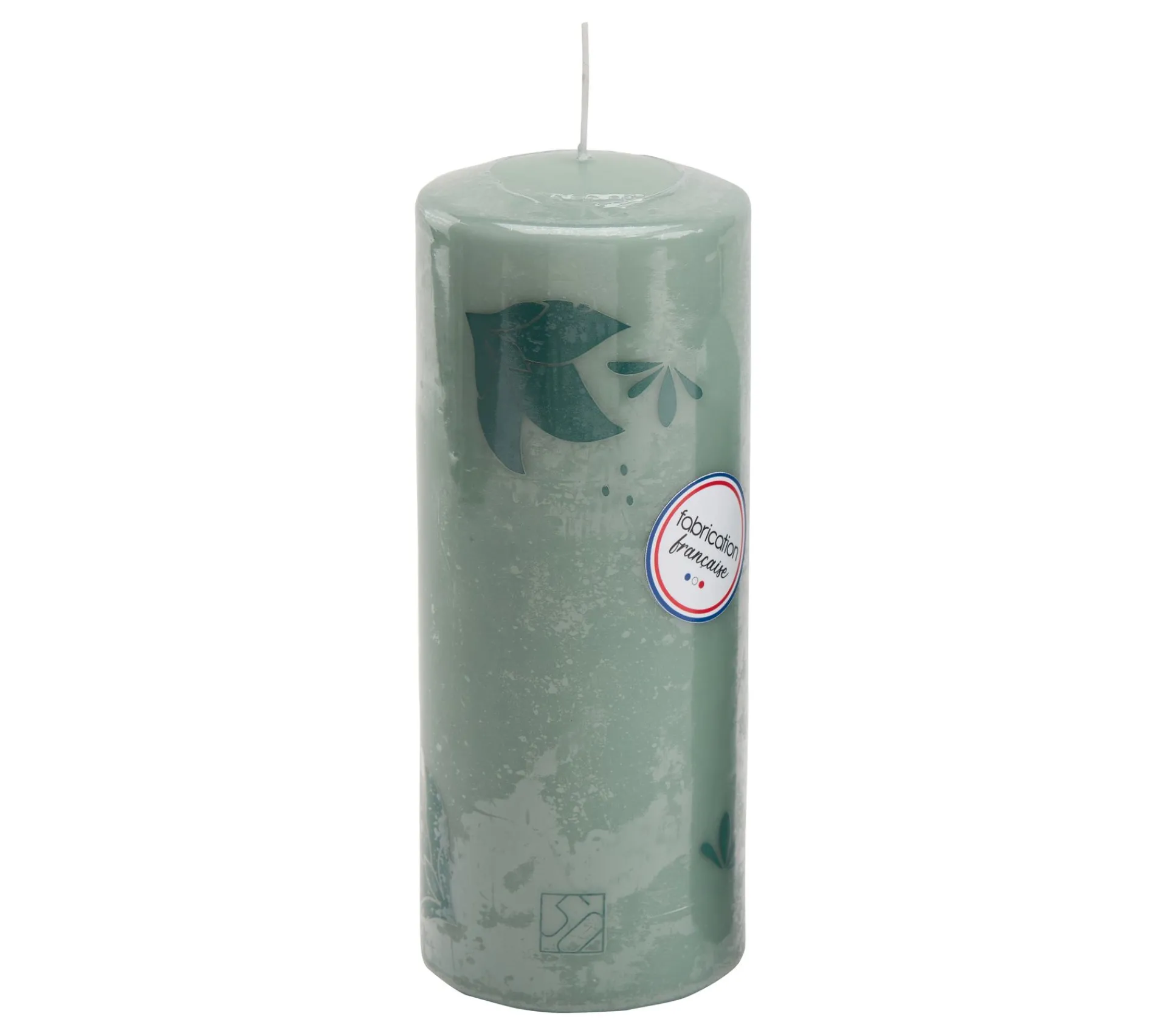Online * Bougie Cylindrique H. 19.5 Cm Teneba Verte Claire