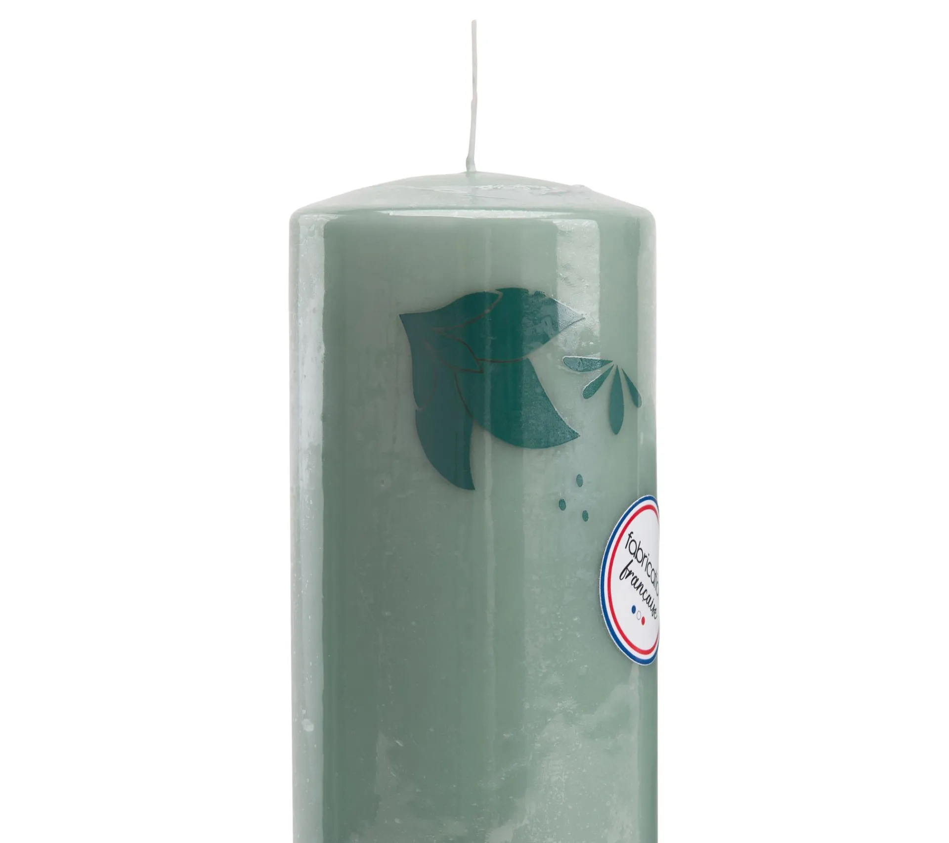 Online * Bougie Cylindrique H. 19.5 Cm Teneba Verte Claire