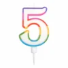* Anniversaire Et Autres Fêtes^Bougie D'Anniversaire "Chiffre 5" 10Cm Multicolore