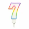 * Anniversaire Et Autres Fêtes^Bougie D'Anniversaire "Chiffre 7" 7Cm Multicolore