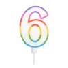 * Anniversaire Et Autres Fêtes^Bougie D'Anniversaire "Chiffre 6" 10Cm Multicolore