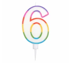 * Anniversaire Et Autres Fêtes^Bougie D'Anniversaire "Chiffre 6" 10Cm Multicolore