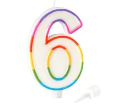* Anniversaire Et Autres Fêtes^Bougie D'Anniversaire "Chiffre 6" 10Cm Multicolore