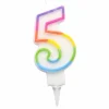 * Anniversaire Et Autres Fêtes^Bougie D'Anniversaire "Chiffre 5" 7Cm Multicolore