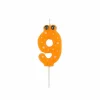 * Anniversaire Et Autres Fêtes^Bougie D'Anniversaire "Chiffre 9" 5Cm Orange