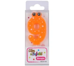 * Anniversaire Et Autres Fêtes^Bougie D'Anniversaire "Chiffre 9" 5Cm Orange