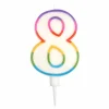* Anniversaire Et Autres Fêtes^Bougie D'Anniversaire "Chiffre 8" 10Cm Multicolore