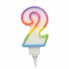 * Anniversaire Et Autres Fêtes^Bougie D'Anniversaire "Chiffre 2" 7Cm Multicolore