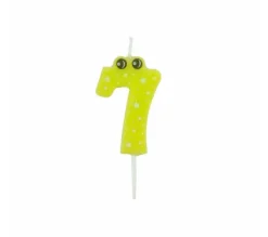 * Anniversaire Et Autres Fêtes^Bougie D'Anniversaire "Chiffre 7" 5Cm Vert Clair