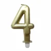* Anniversaire Et Autres Fêtes^Bougie D'Anniversaire "Chiffre 4" 7Cm Or
