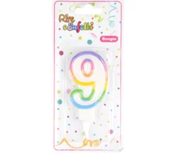 * Anniversaire Et Autres Fêtes^Bougie D'Anniversaire "Chiffre 9" 7Cm Multicolore