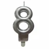 * Anniversaire Et Autres Fêtes^Bougie D'Anniversaire "Chiffre 8" 7Cm Argent