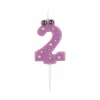 * Anniversaire Et Autres Fêtes^Bougie D'Anniversaire "Chiffre 2" 5Cm Violet