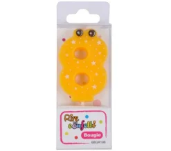 * Anniversaire Et Autres Fêtes^Bougie D'Anniversaire "Chiffre 8" 5Cm Jaune