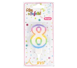 * Anniversaire Et Autres Fêtes^Bougie D'Anniversaire "Chiffre 8" 7Cm Multicolore