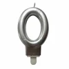* Anniversaire Et Autres Fêtes^Bougie D'Anniversaire "Chiffre 0" 7Cm Argent