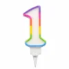 * Anniversaire Et Autres Fêtes^Bougie D'Anniversaire "Chiffre 1" 7Cm Multicolore