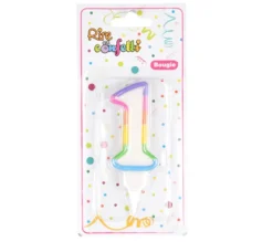 * Anniversaire Et Autres Fêtes^Bougie D'Anniversaire "Chiffre 1" 7Cm Multicolore
