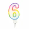 * Anniversaire Et Autres Fêtes^Bougie D'Anniversaire "Chiffre 6" 7Cm Multicolore
