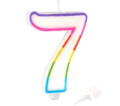 * Anniversaire Et Autres Fêtes^Bougie D'Anniversaire "Chiffre 7" 10Cm Multicolore