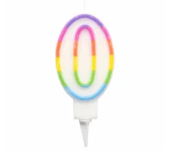 * Anniversaire Et Autres Fêtes^Bougie D'Anniversaire "Chiffre 0" 7Cm Multicolore
