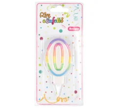 * Anniversaire Et Autres Fêtes^Bougie D'Anniversaire "Chiffre 0" 7Cm Multicolore