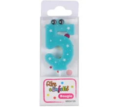 * Anniversaire Et Autres Fêtes^Bougie D'Anniversaire "Chiffre 5" 5Cm Bleu