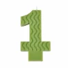 * Anniversaire Et Autres Fêtes^Bougie D'Anniversaire En Cire D'Abeille "Chiffre 1" 8Cm Vert
