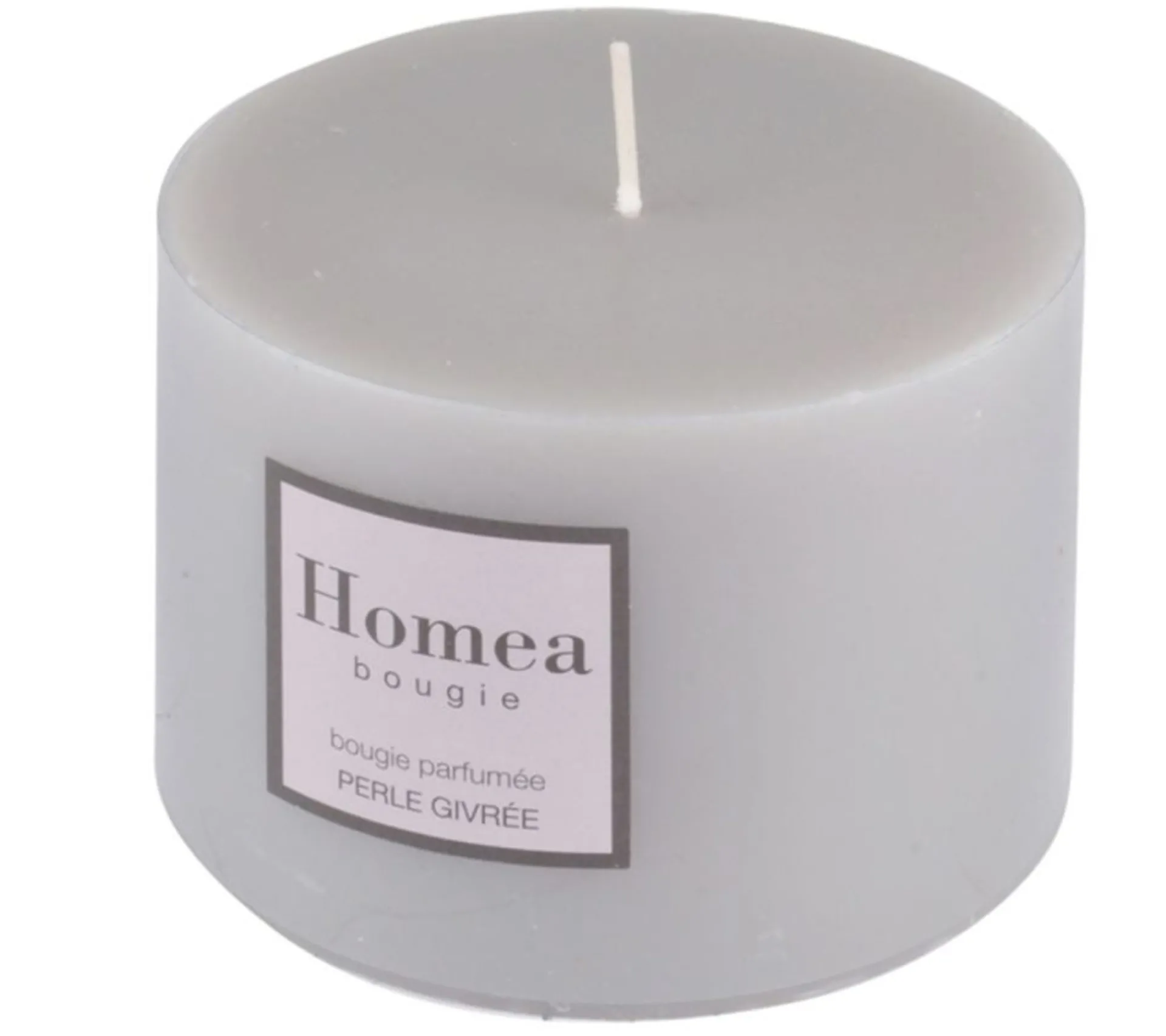 New * Bougie Déco Parfumee "Trendie" 10Cm Perle Givree