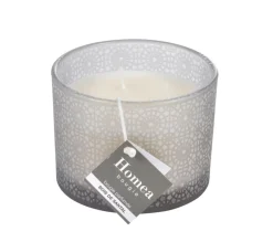 Sale * Bougie Parfumee 3 Meches "Graphic Ethnic" 11Cm Gris Clair