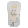 New * Bougie Parfumee "Blue Wave" 10Cm Blanc