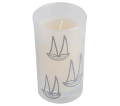 New * Bougie Parfumee "Blue Wave" 10Cm Blanc