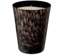 Discount * Bougie Parfumee "Bois De Santal" 20Cm Noir Et Or