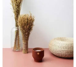 Hot * Bougie Parfumee Ciment "Medaillon" 12Cm Pivoine