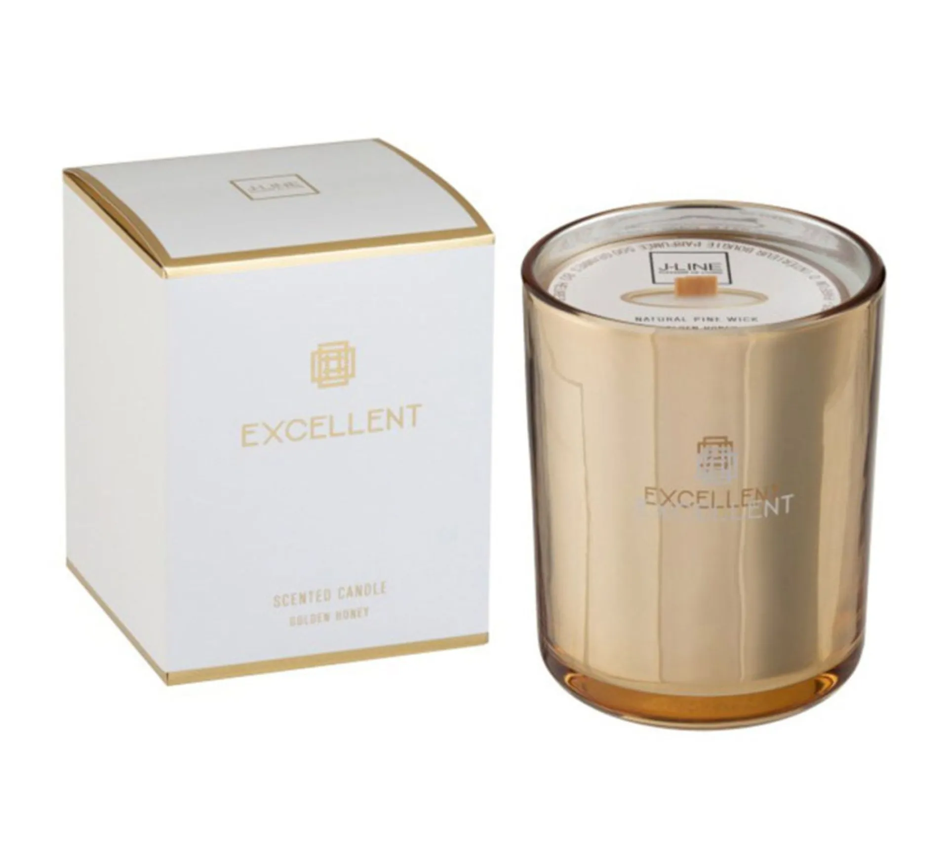 Best Sale * Bougie Parfumee En Verre "Excellent" 14Cm Golden Honey