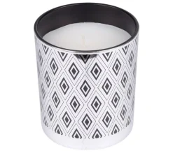 Best * Bougie Parfumee Imprimee En Verre "Elegant" 10Cm Argent