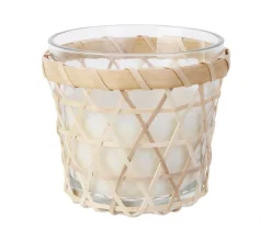 Shop * Bougie Parfumee "Panier En Bois" 12Cm Fleur De Tiare