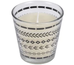 New * Bougie Parfumee Tonka "Ethnic Folk" 6Cm Blanc