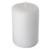 Discount * Bougie Pilier Déco Embossee "Santan" 10Cm Blanc