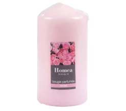 Fashion * Bougie Pilier Design "Essentiel" 15Cm Rose