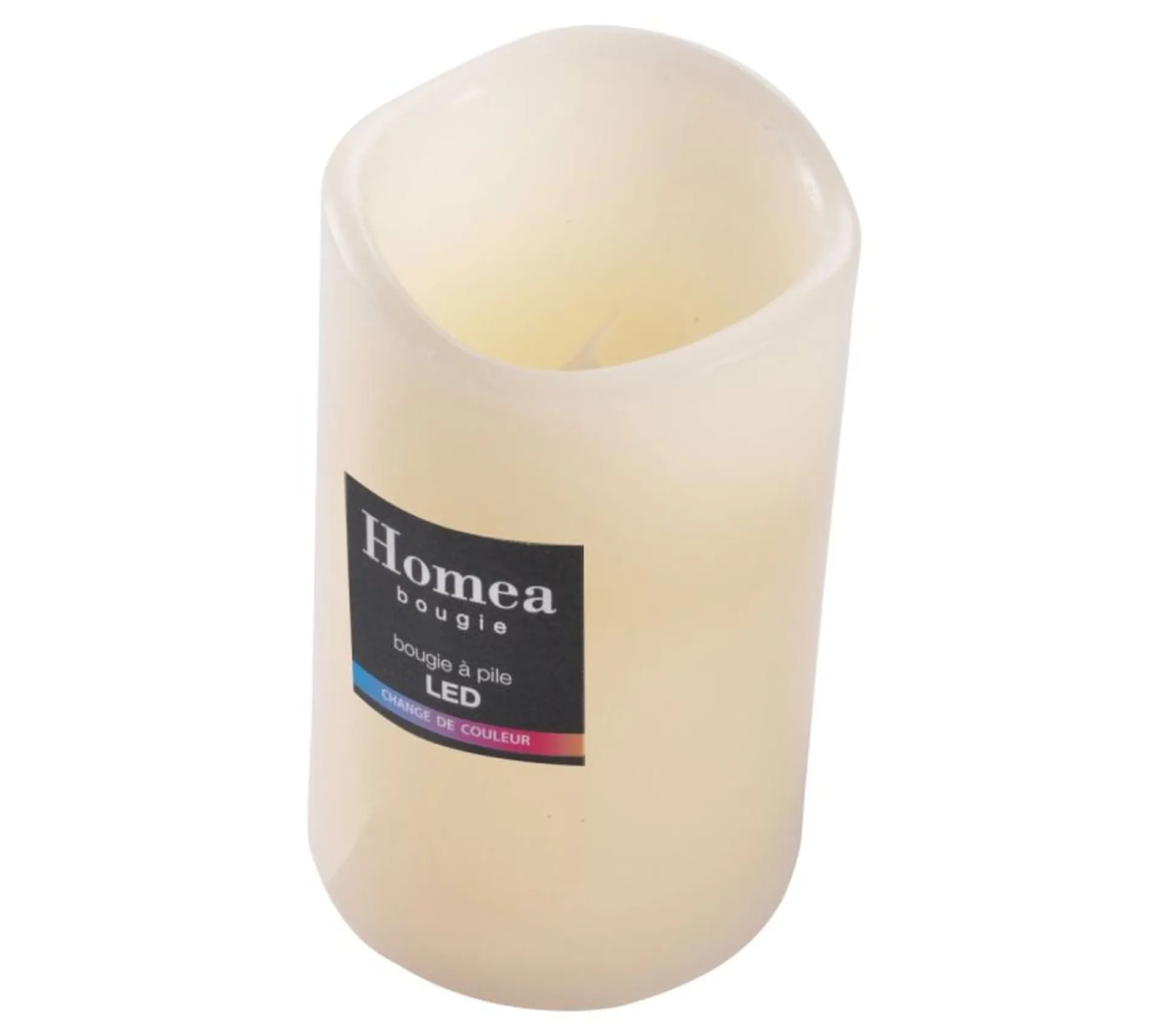 Hot * Bougie Pilier Led "Jasper" 15Cm Multicolore