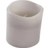 New * Bougie Pilier Led "Whisper" 10Cm Gris Clair