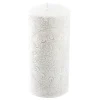 Hot * Bougie Pilier Mandala "Graphic Ethnic" 14Cm Blanc
