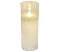 Online * Bougie Ronde Led "Verrine" 20Cm Blanc